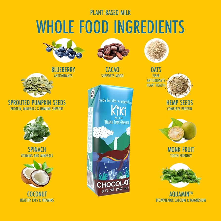ダイエットドリンク kiki Amazon.com: Chocolate Kiki Milk, Organic, Plant Based, Gum Free